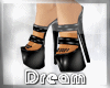 DM~PVC sexy black heels
