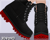 black red boots F