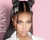 K: Black hair