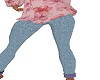 Blue Pants W Plum