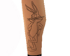 Bugs Bunny leg tattoo