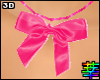 :S Pink Bow Necklace