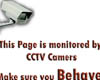 CCTV Monitored Page
