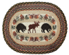 rustic moose braided rug