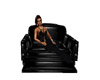 SCA black leather cuddle