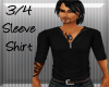 3/4 Sleeve Shirt Black
