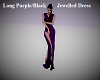 Shiny Purple Split Gown