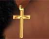 Gold Cross Earring