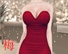 梅 red sparkle dress
