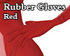 Rubber Gloves F Red