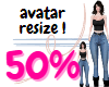 Avatar 50% resizer