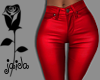 Leather Jeans - Cherry