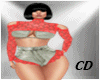 CD Sexy Outfit Lace Red