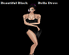 B/Black Bella Slit Dress