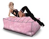 pink velvet cuddle pouf