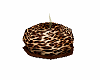 round leopard candle