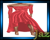 red front open gown