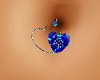 Sapphire love belly ring