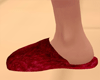 Red Fuzzy Slippers F