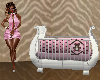 PinkWhite Teddybear Crib