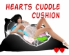 hearts cuddle cushion