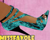 !M! GREEN SNAKE SANDALS