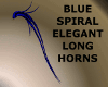 Elegant Blue Spiral Horn