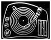 dj turntable sign