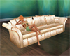 Cream silk couch