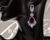 (BR) Red Silver Earring
