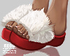 ! Christmas fur slippers
