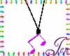 Jen:Purple Note Necklace