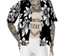 flower shirt + tattoos