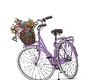 Violet flower bicycle