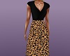 Derv Black Cheetah Dress