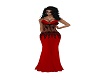 Red / Black Evening Gown