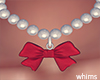 Holiday Bow Pearl Choker