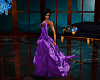 elegant purple ball gown