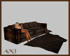 Br. Leather Sofa/5 poses