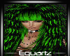 Black n Green Punk Hair