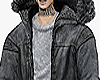 FUR DENIM LEATHER COAT