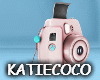 Pink polaroid camera