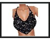 {G} Black Glitter Top