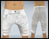 Ripped Male Wht Shorts