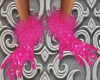 Pink Sparkle Fur Gloves