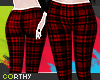 [C] Plaid Red Pants