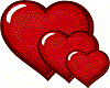 3 heart sticker