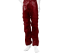 M_B Red Leather Trousers