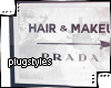 Hair+Makeup Floor Sign