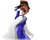 bluewhite matallic gown